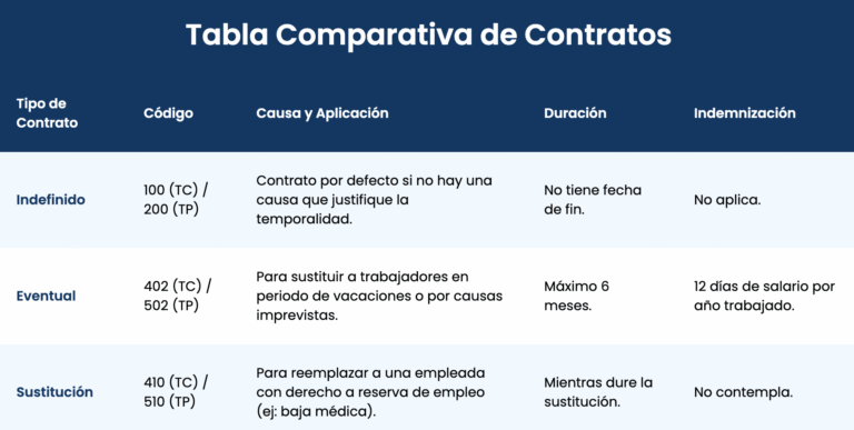 tipos de contrato empleadas de hogar